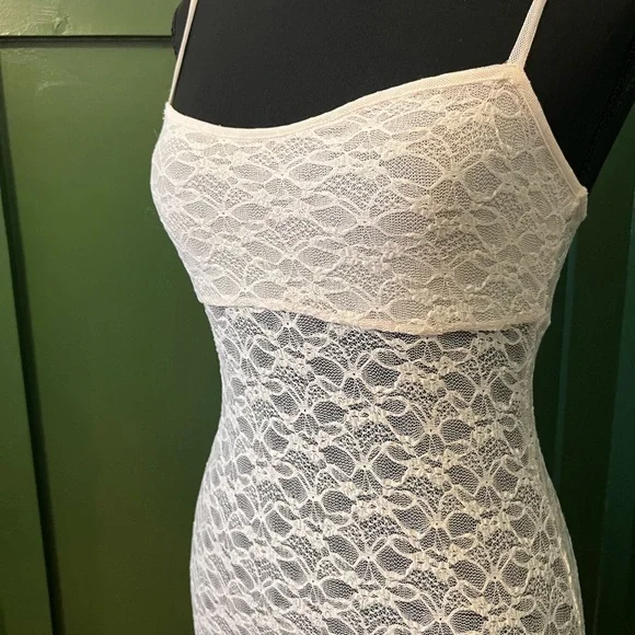 Bridal Lace Slip Maxi Dress with Spaghetti Straps - Picture 2 of 3